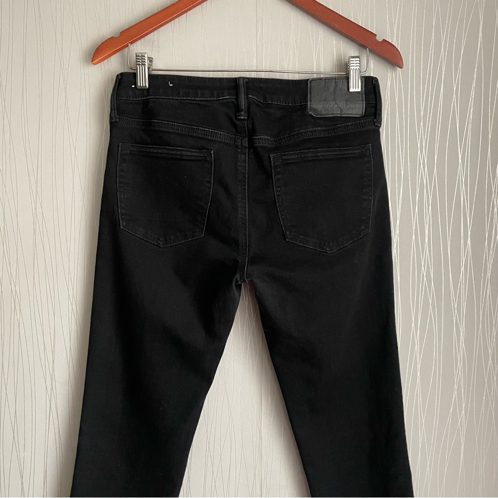 American Eagle AirFlex Skinny Jeans Mens 30x30 Black Stretch Denim Slim Fit - Picture 6 of 10